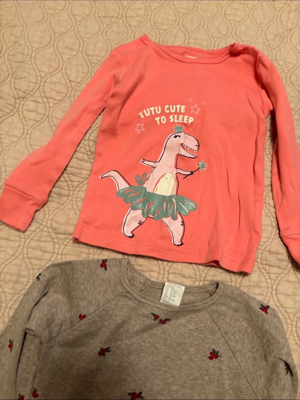 Carter's Girls Long-Sleeve Tops Set - Coral, Mustard, Teal, Gray